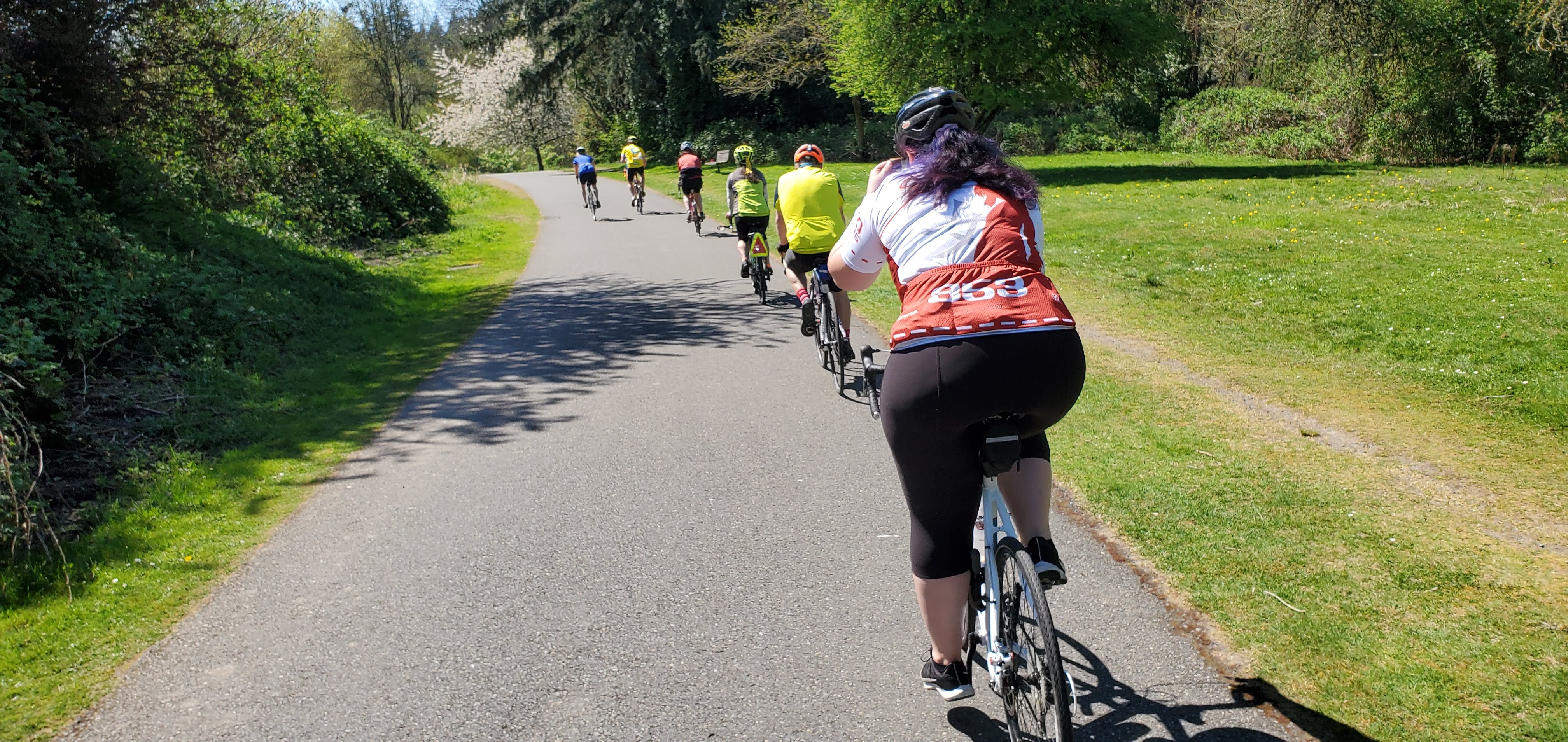 Heading back on the Burke Gilman Trail