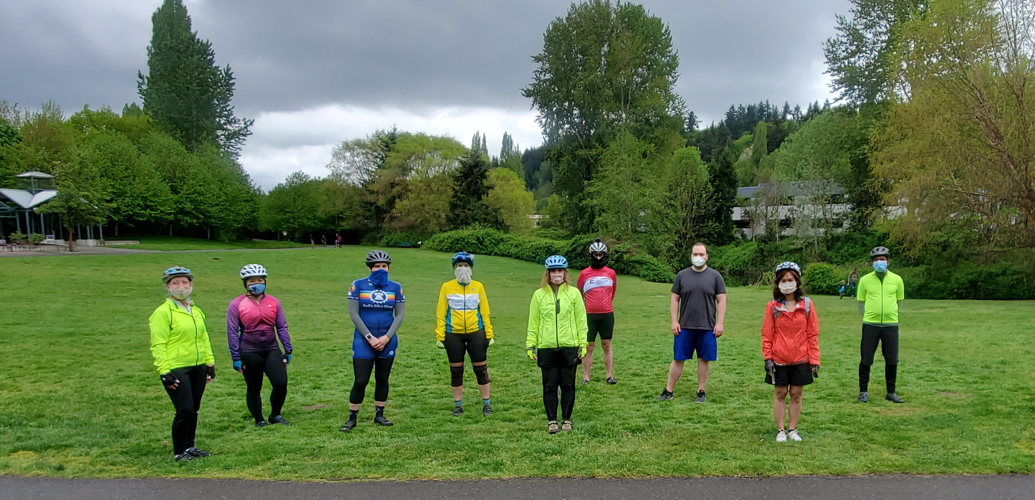 Group Photo at Wilmot Gateway Park in Woodinville, WA