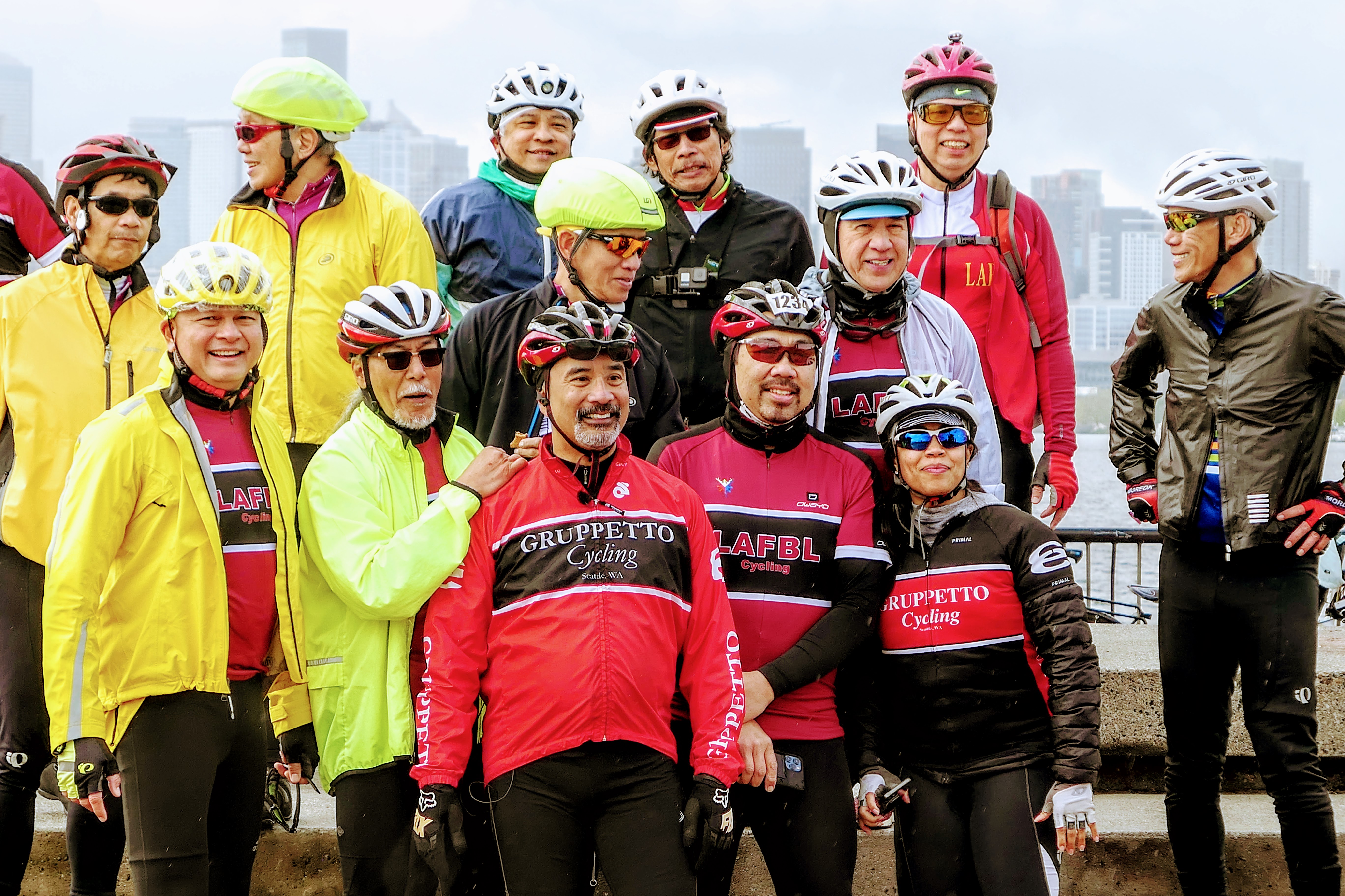 Posing for the cameras in Gas Works Park