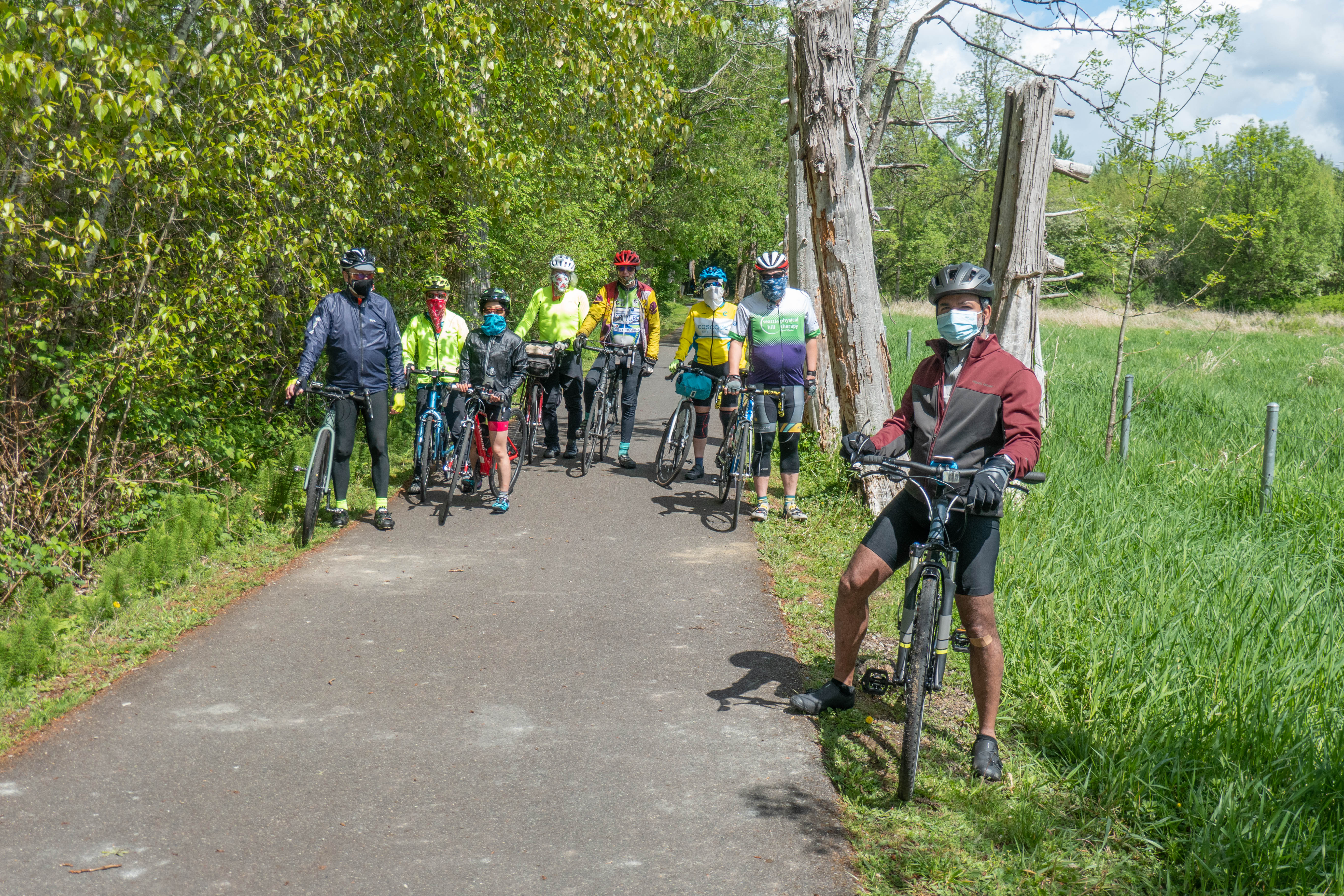 Group Photo at Evans Creek Trail in Martin Park, Redmond, WA