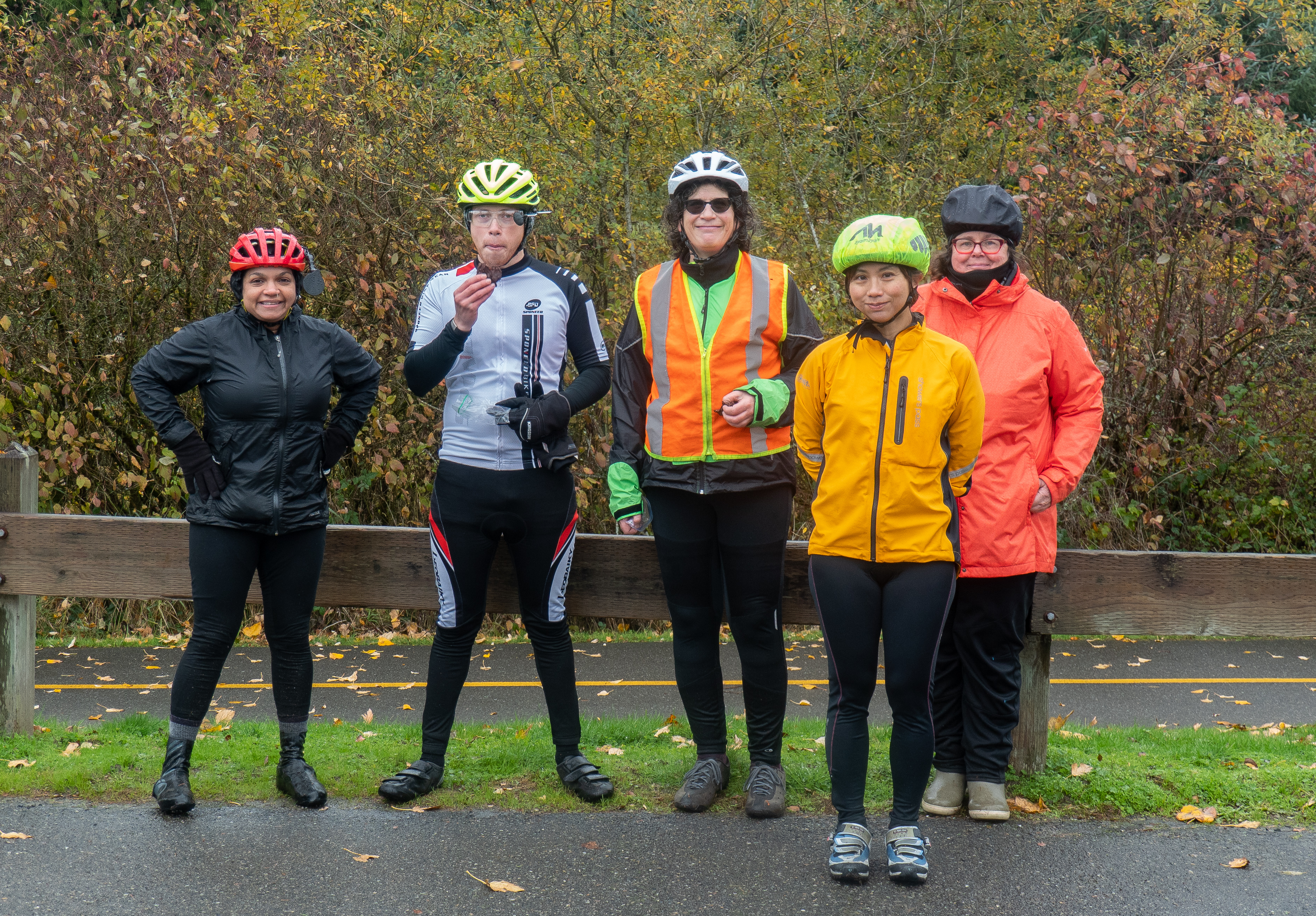 Group Photo on the Sammamish River Trail in Woodinville, WA