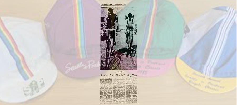 Seattle Times article on Cascade founding with opaque background of STP hats