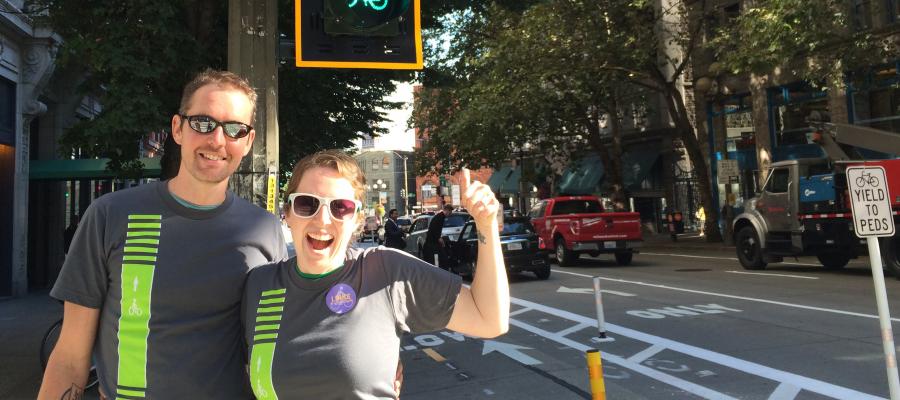 Haley and Dave volunteered as Second Avenue Ambassadors