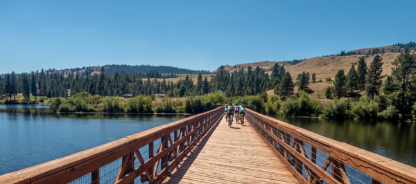 People on bikes during RAW Tour