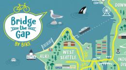 West Seattle Bike Map illustration