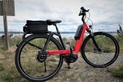 A red ebike